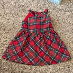 Vineyard vines Festive Plaid Kids Dress in Red and Green classic holiday dress 4